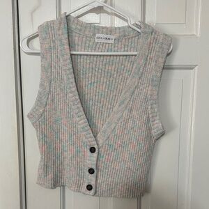 Luca + Grae pastel sweater vest size large